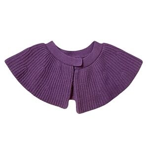 BURBERRY Thick Soft CASHMERE/WOOL BLEND Purple Neck Warmer COLLAR CAPE CAPELET